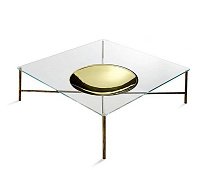 Coffee table rectangular GALLOTTI E RADICE GOLDEN MOON