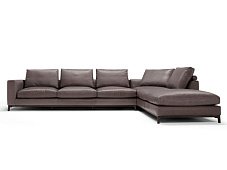 Corner sofa leather DORSEY 1 AMURA