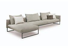 3-seater sofa leather with removable cover ARLON 3 DESIREE