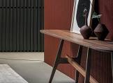 Oval wooden console table SLOT BONALDO