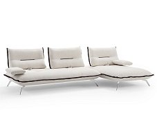 Sectional sofa fabric with chaise longue DUMBLE AERRE