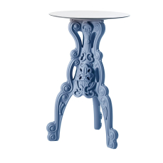 Dining table round Master of Love blue SLIDE