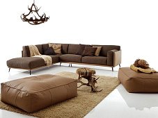 Sectional fabric and sofa leather KRIS MIX LOW DITRE