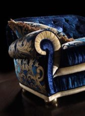 Sofa 3-seat FLEURY SOFT blue BEDDING