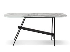 Oval marble console table SLOT BONALDO
