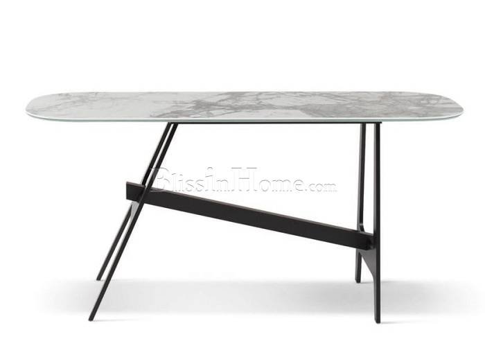 Oval marble console table SLOT BONALDO