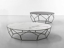 Low round ceramic coffee table ARBOR BONALDO