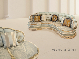 Sofa corner curved Olimpo 8 BM STYLE