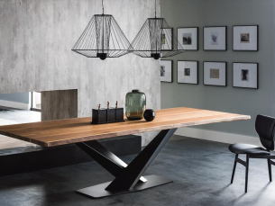 Dining table rectangular CATTELAN ITALIA STRATOS WOOD