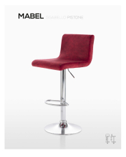 Bar stool MABEL PISTONE EUROSEDIA DESIGN 208