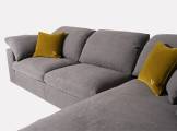 Sofa corner sectional linen MANTELLASSI ITALO