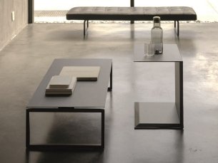 Rectangular aluminium coffee table LUDWIG DESIREE