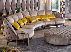 Curved 3 seater fabric sofa MORELLO GIANPAOLO 2648/W