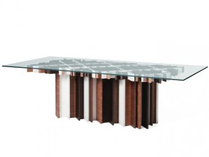 Dining table rectangular TARTAN EMMEMOBILI T23W