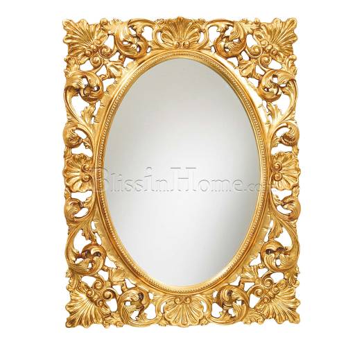 Wall Mirror Alexandra Baroque-Style Antiqued gold Leaf MO.WA