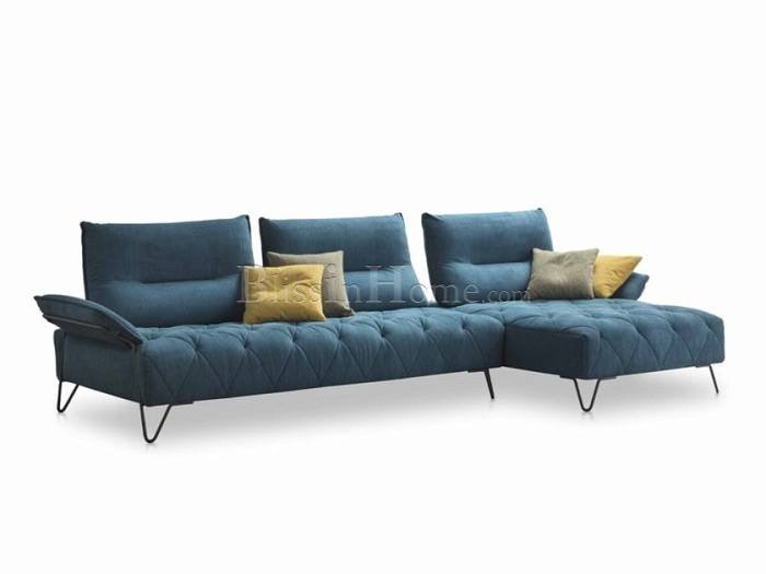 Sectional sofa fabric with chaise longue EMERALD 4 AERRE