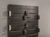 Open wall-mounted wooden bookcase BLABLA BONALDO