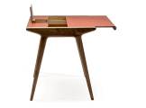Rectangular wooden and leather writing desk SCRIBA AMURA
