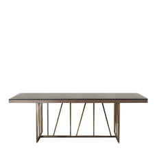 Dining Table Slash with gray Saint Lauren marble top BAMAX