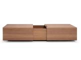 Multi-layer wood coffee table with storage space SLIDE AMURA