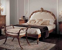 Double bed 180x200 walnut gold CEPPI 2214