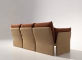 Sofa 3 seater cotton and microfiber FARFALLE MANTELLASSI