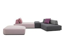 Sectional sofa fabric with removable cover BEATTLE AERRE