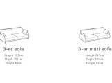 3 seater sofa fabric ELLIOT DITRE