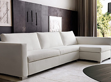 Sofa-bed fabric with removable cover with chaise longue EVERY ONE DESIREE