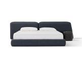 Double bed with upholstered headboard LAPIS 8 AMURA