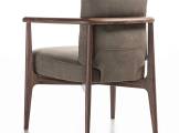 Lounge Chair Greta Canaletto Walnut and gray DURAME