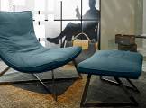Armchair leather with footstool SCARLETT GAMMA ARREDAMENTI