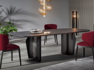 Rectangular wooden dining table FLAME BONALDO