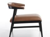 Lounge Chair Aida brown leather CARPANELLI