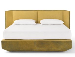 Double bed with upholstered headboard PANIS 2 AMURA