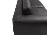 Sofa Roger black leather DAYTONA
