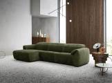 Relaxing 3 seater sofa with chaise longue GLOVE FELIS