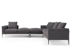 Corner sectional sofa fabric LEONARD 5 AMURA