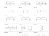 Sofa  3 seat METROPOLITAN FOX ITALIA METCD280