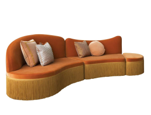 Sectional sofa curved WAVE Orange 1 CHIARA PROVASI