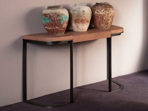 Rectangular leather console table YVES BAXTER
