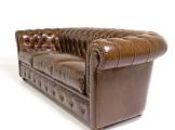 Sofa 3-seater Chesterfield brown leather Tribeca Collection MANTELLASSI 1926