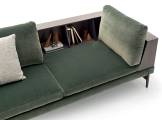Corner sofa fabric with integrated magazine rack KIM DITRE