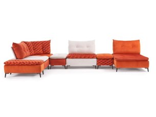 Sectional sofa fabric SCARLET AERRE