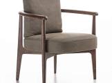 Lounge Chair Greta Canaletto Walnut and gray DURAME