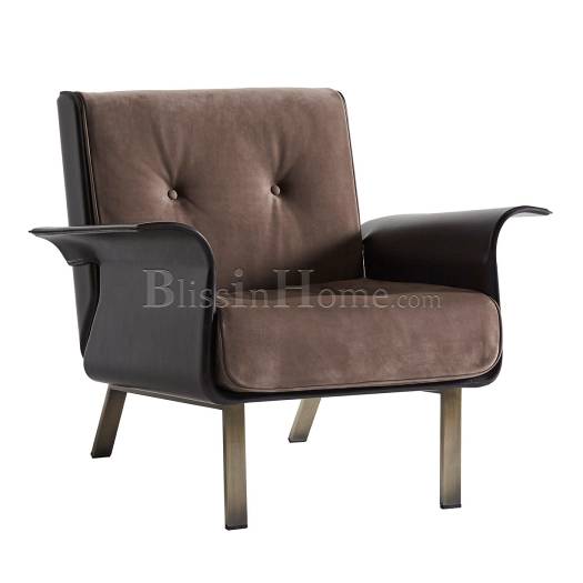 Lounge chair Vinci brown CASA COVRE