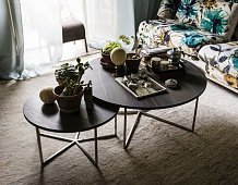 Coffee table round ELLIOT BLACK TIE ELI70C