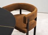 Chair leather with armrests T-CHAIR BAXTER