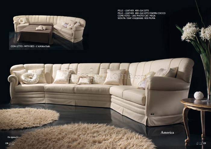 Sofa corner 405 leather  AMERICA BEDDING