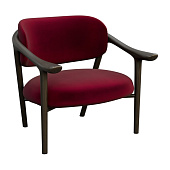 Lounge Chair Aida brown and Ruby-red MORELATO